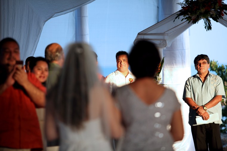That look on the grooms face as he watches his bride walk down the aisle!