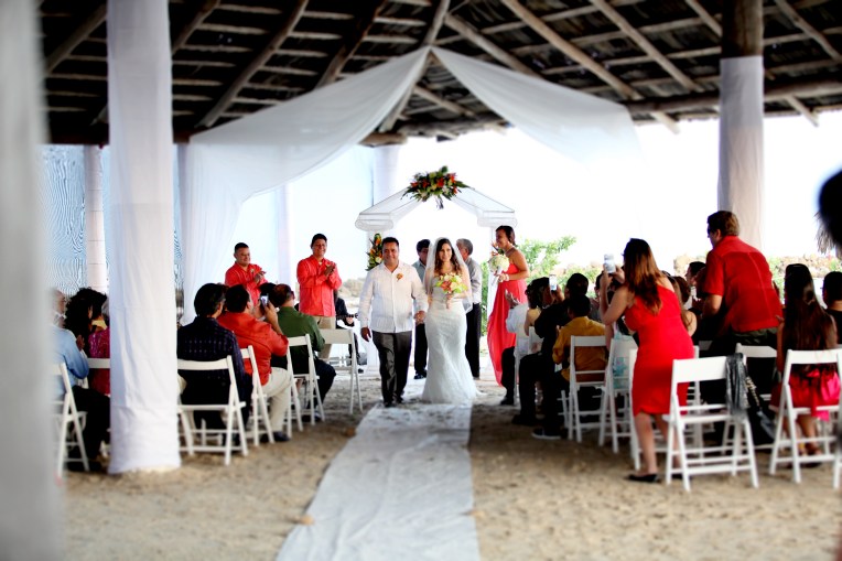 Beach ceremony at Old Belize